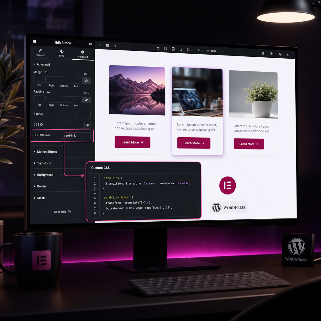 CSS-класи в Elementor: як створити один стиль для повторюваних елементів