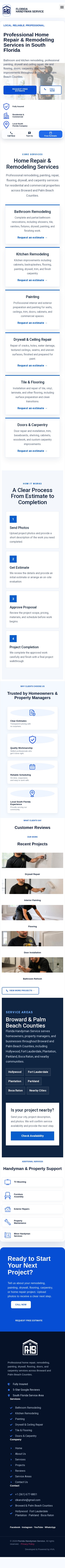 Florida Handyman Service — mobile screenshot